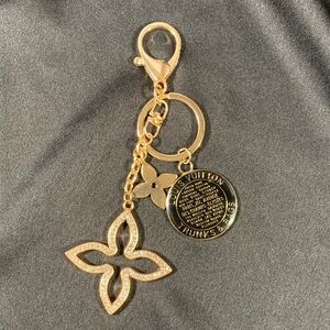 Classic must have Upcycled LV keychain or bag charm